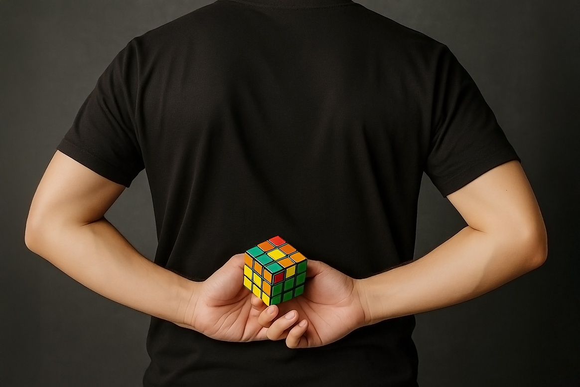 Menyelesaikan Rubik’s Cube 3x3x3 Tercepat di Belakang Punggung